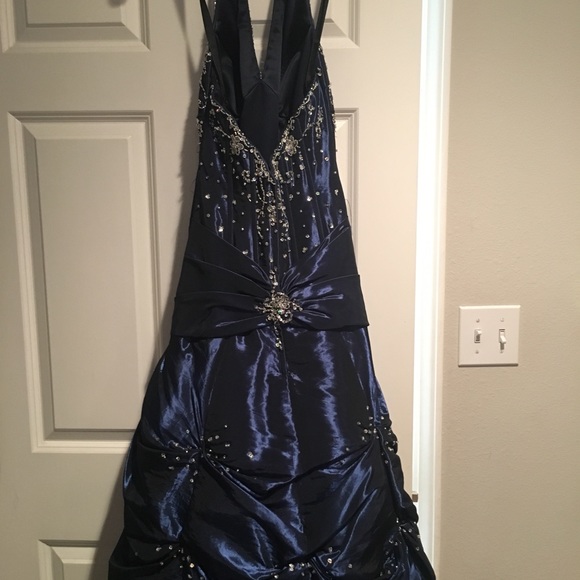 Mori Lee Prom Dress- Royal Blue Size 0 - Picture 3 of 6